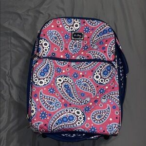 Vera Bradley Blue and Pink Paisley suitcase